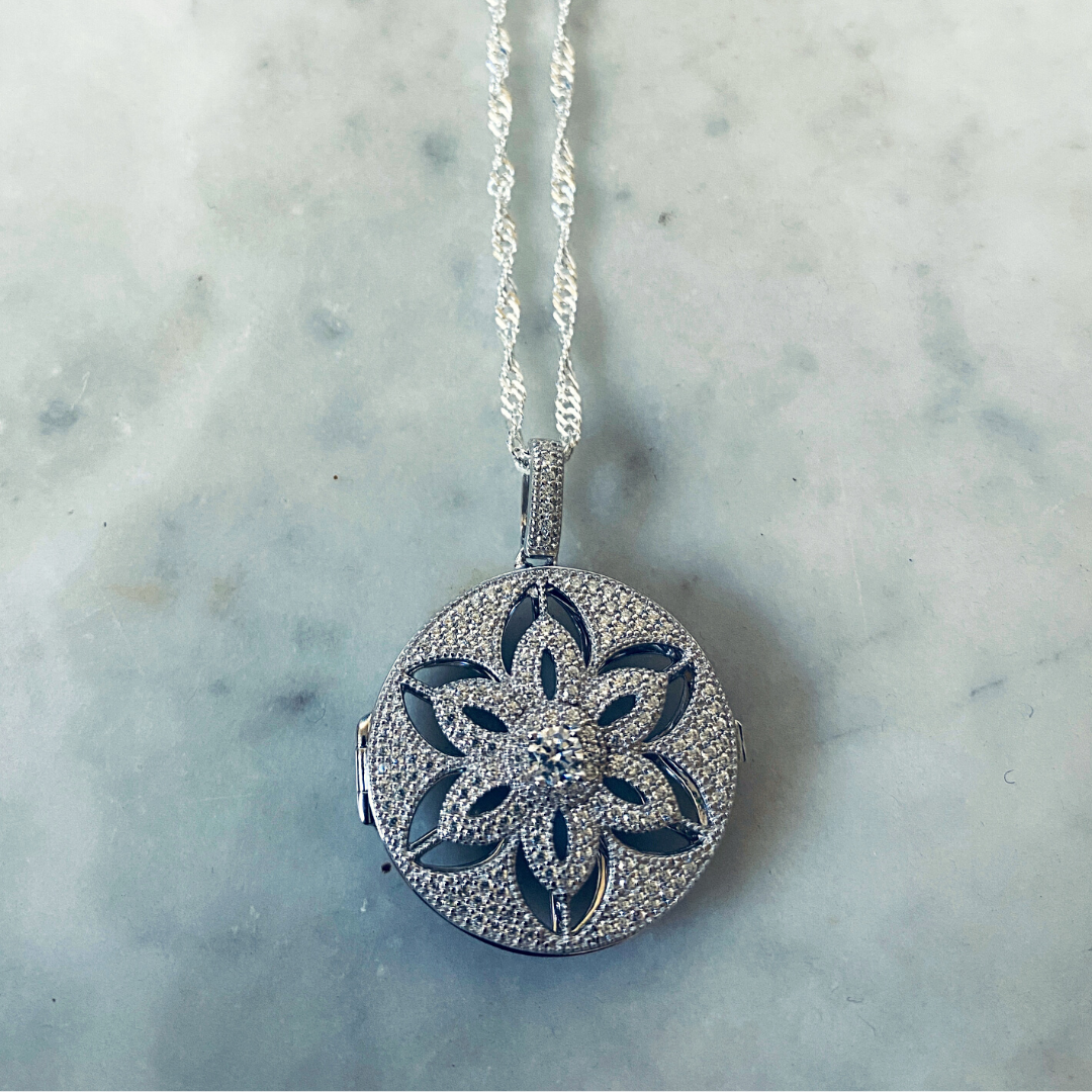 Sterling Silver 925 Pendant - Locket (FL04)