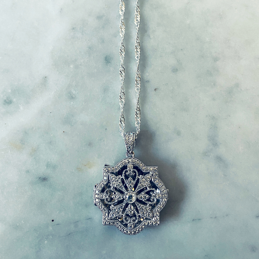 Sterling Silver 925 Pendant - Locket (FL05)