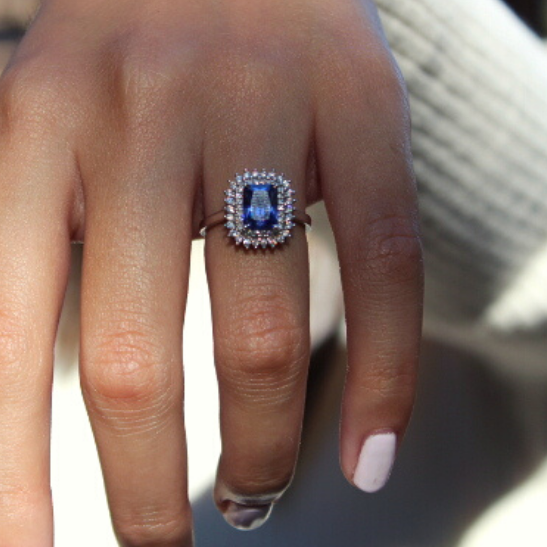 Elif Sterling Silver 925 Tanzanite Ring (RKK0607)