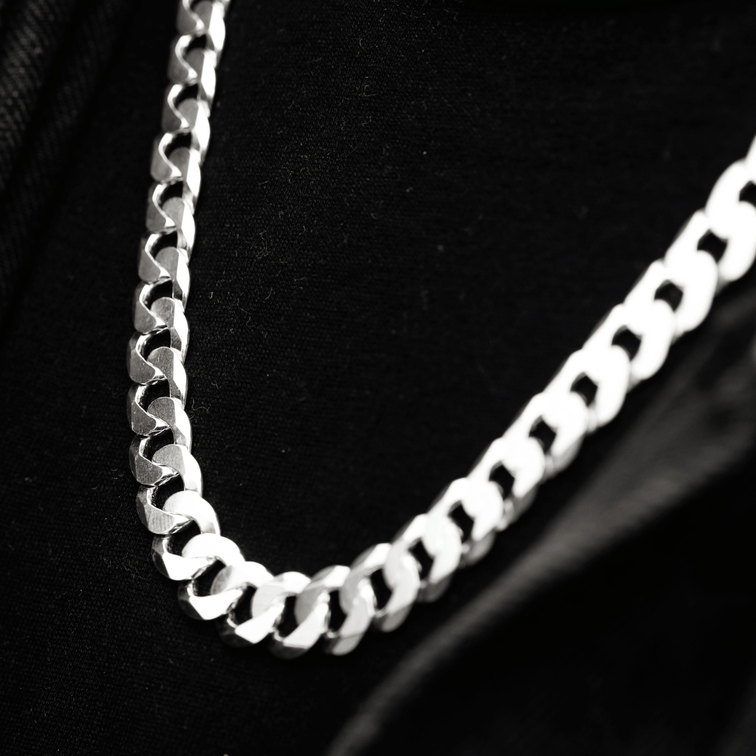 Sterling Silver 925 10mm Mens Chain