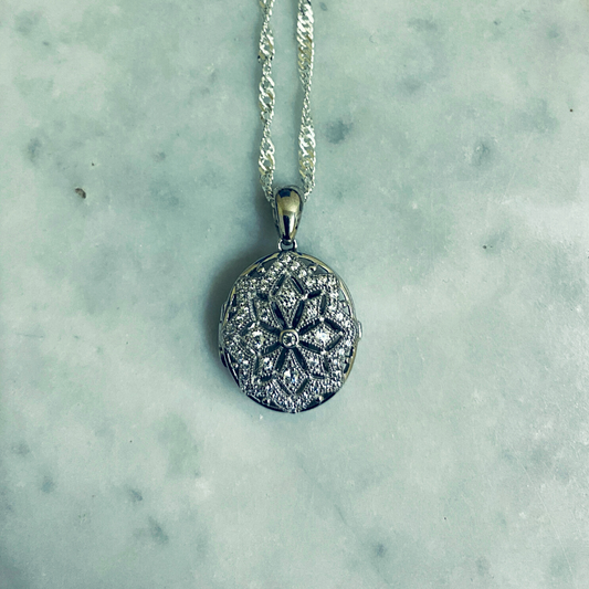 Sterling Silver 925 Pendant - Locket (FL11)