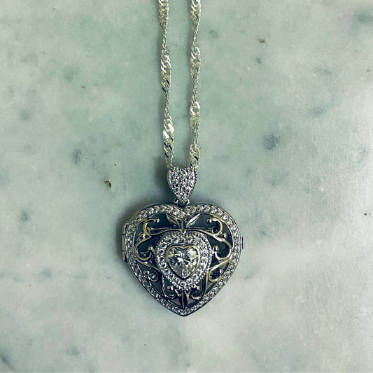 Sterling Silver 925 Pendant - Locket (FL09)
