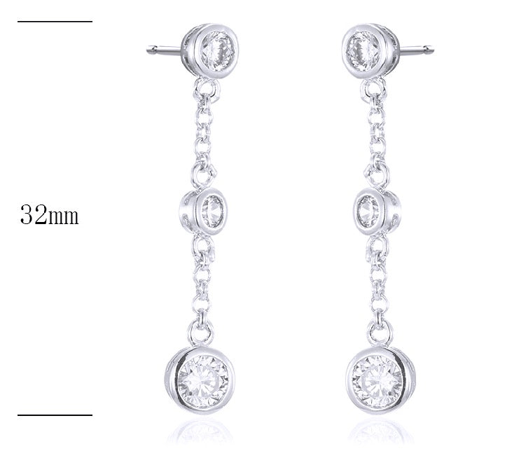 Sterling Silver 925 Female Earring (E-SN3161)