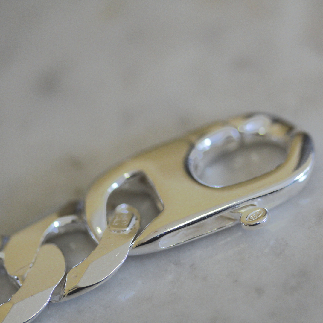 Sterling Silver 925 16mm Mens Bracelet